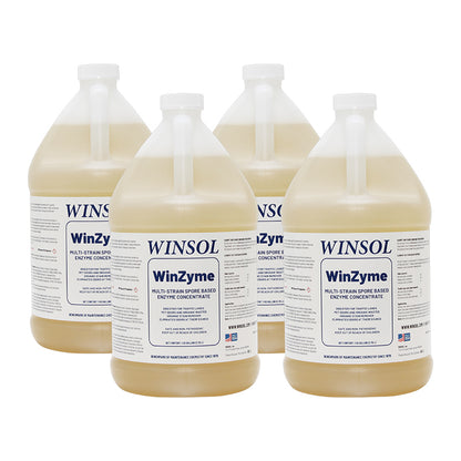WinZyme 4-gallon case of multi-strain enzyme odor eliminator concentrate for industrial and restoration applications